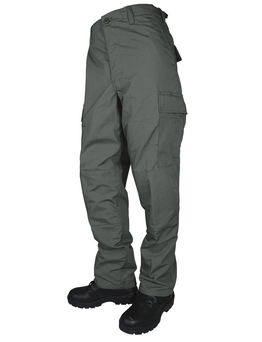 Tru-Spec Global Tru-Spec BDU Basic Pants - 6.5oz. 65/35 Polyester Cotton Rip-Stop Zip Fly Closure Olive