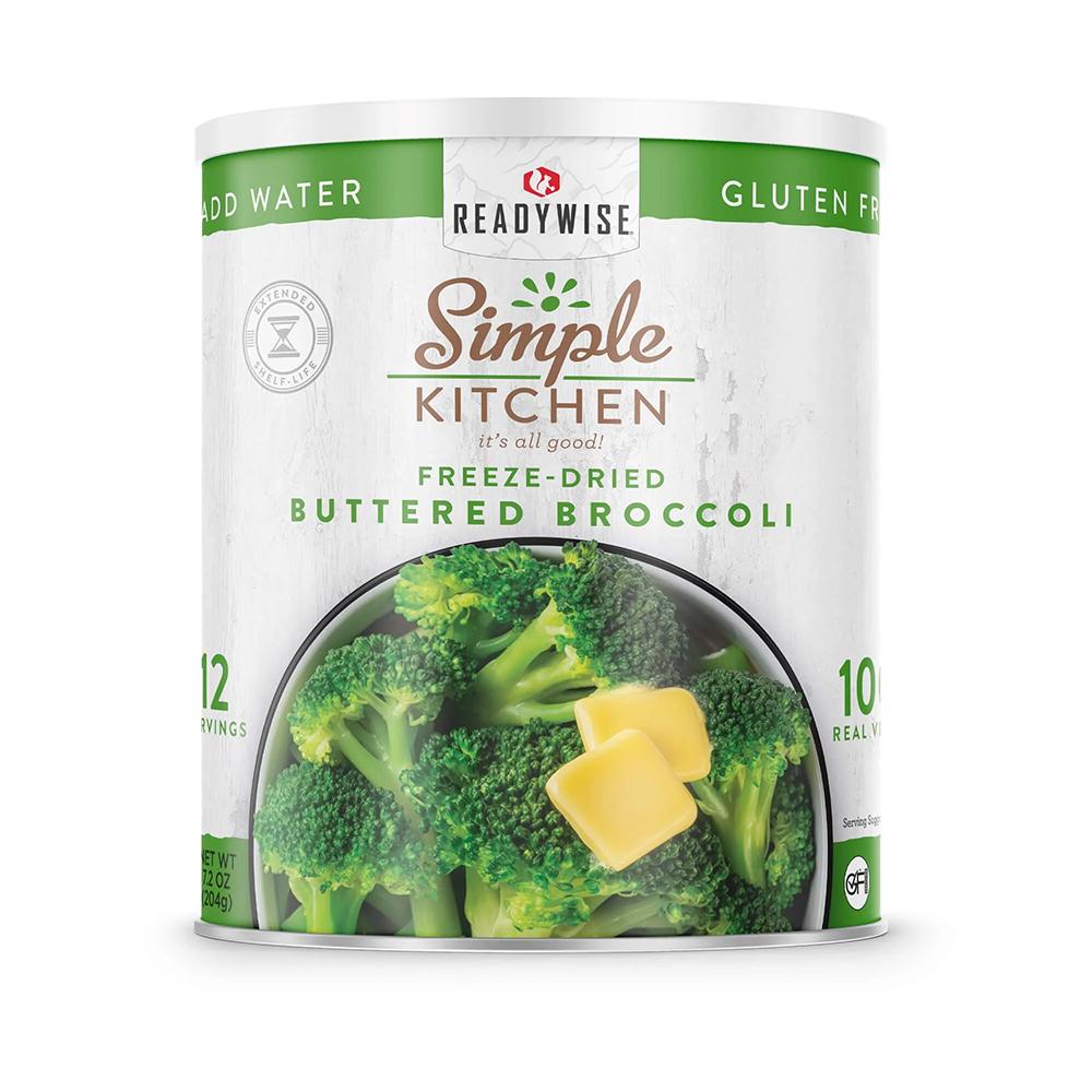 ReadyWise Company ReadyWise Simple Kitchen Freeze Dried Buttered Broccoli 20 Serving