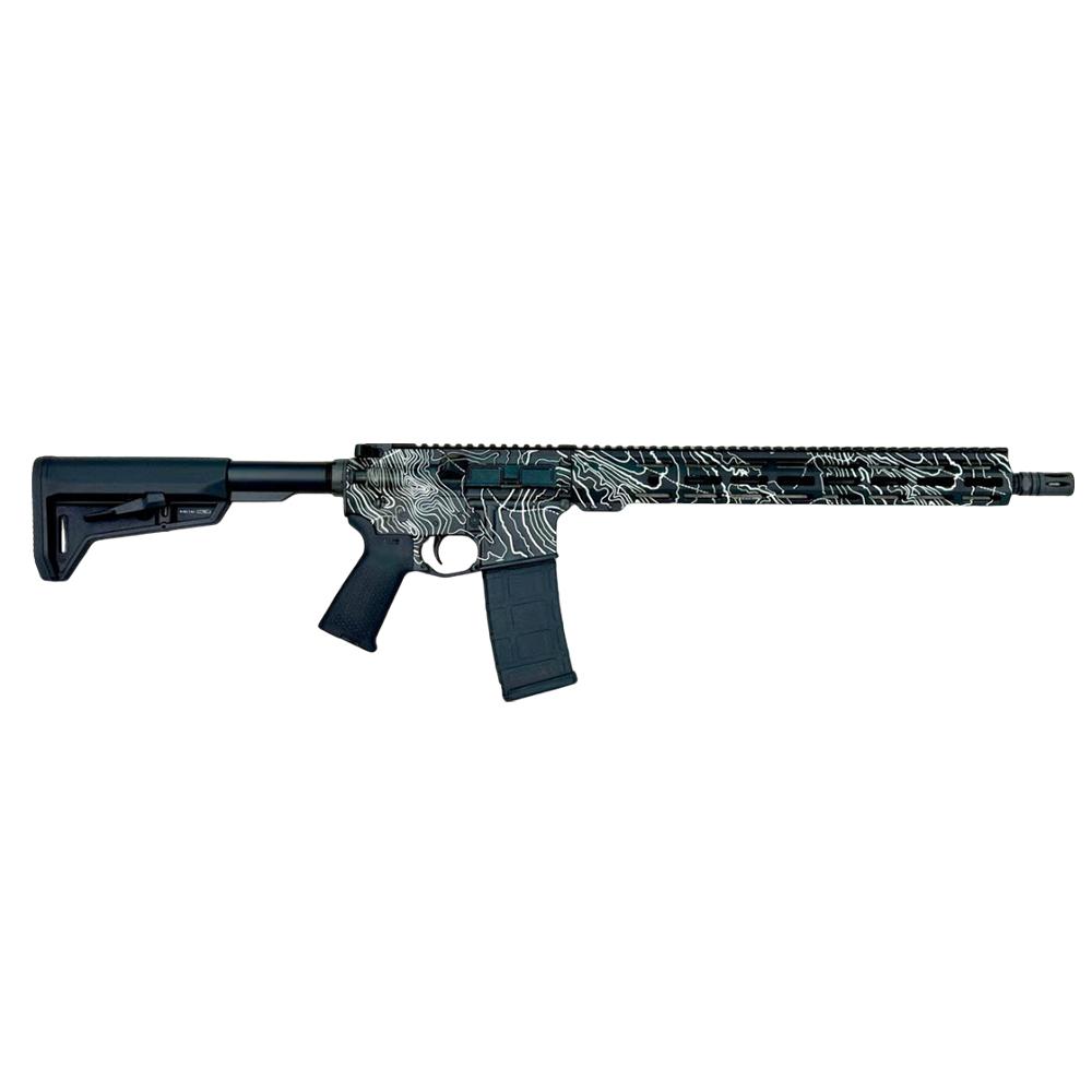 Shark Coast Tactical Shark "Black Topography" Rifle 5.56mm 30rd Magazine 16" Barrel