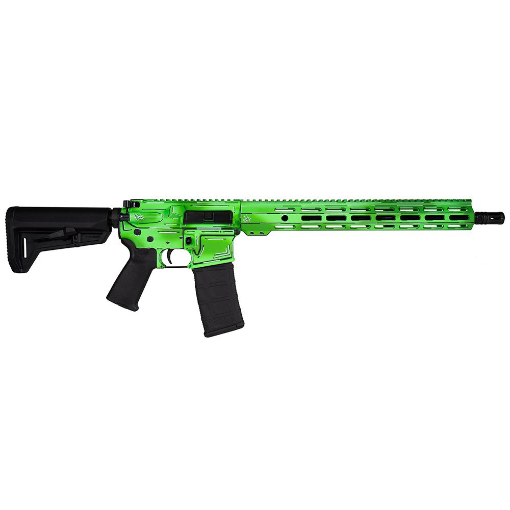 Shark Coast Tactical Shark "Anime- Green" Rifle 5.56mm 10rd Magazine 16" Barrel 15" M-LOK Handguard California