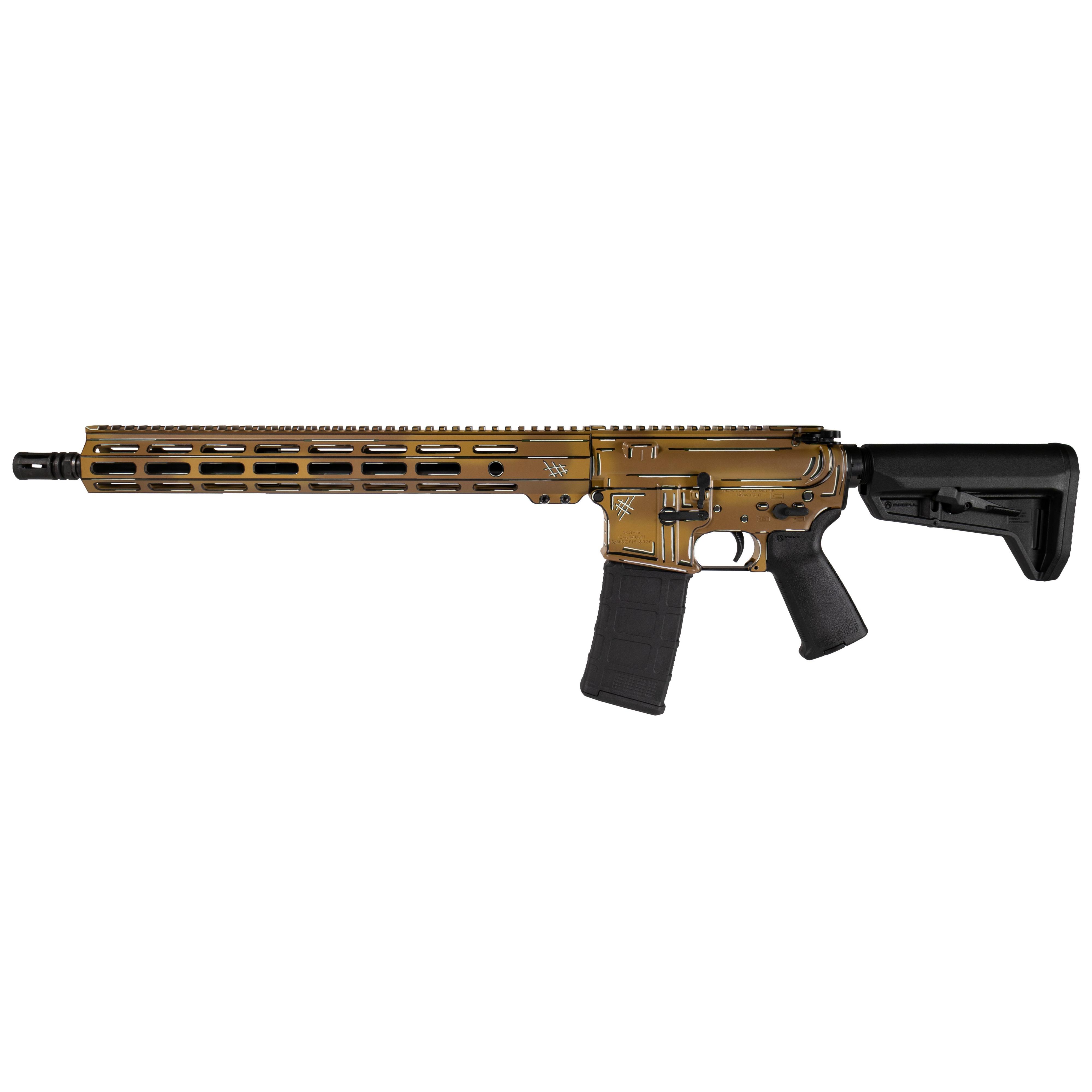 Shark Coast Tactical Shark "Anime- FDE" Rifle 5.56mm 10rd Magazine 16" Barrel 15" M-LOK Handguard California