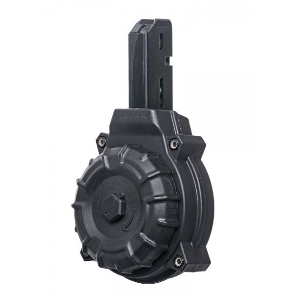 Promag Mfg. Inc. Promag AR-15 9mm For Colt / Smg Type 50RD Drum Black Polymer Magazine