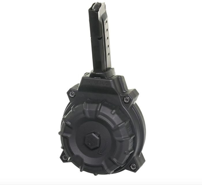 Promag Mfg. Inc. Promag Smith & Wesson Shield 9mm 50RD Drum Black Polymer Magazine