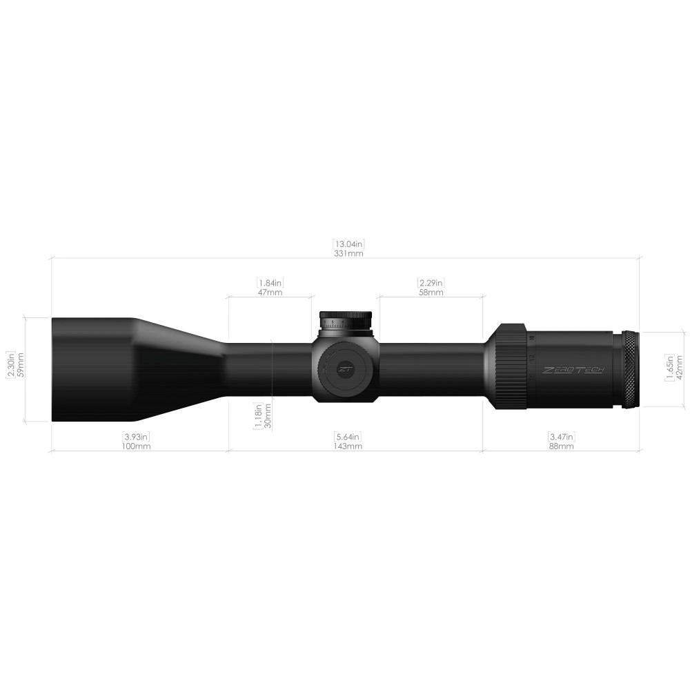 ZeroTech Thrive Rifle Scope 4-16x50 30mm SFP MilDot MOA Non-Illum Black ZeroTech Thrive Rifle Scope 4-16x50 30mm SFP MilDot MOA Non-Illum Black