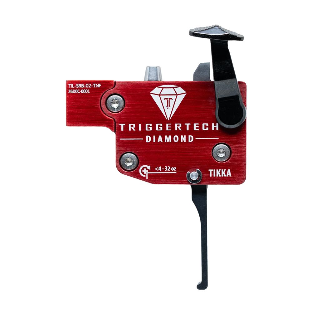 TriggerTech Diamond - Tikka - Left Hand - Red Flat Lever