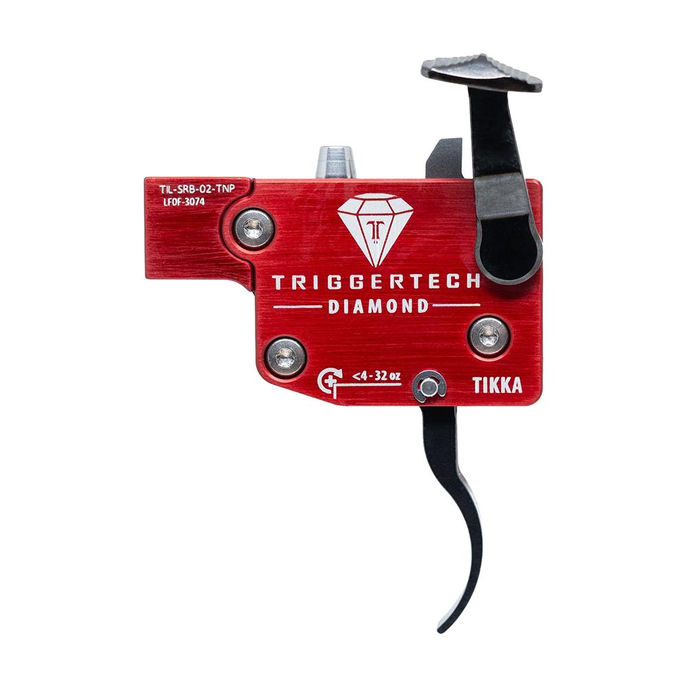 TriggerTech Diamond - Tikka - Left Hand - Red Curved Lever